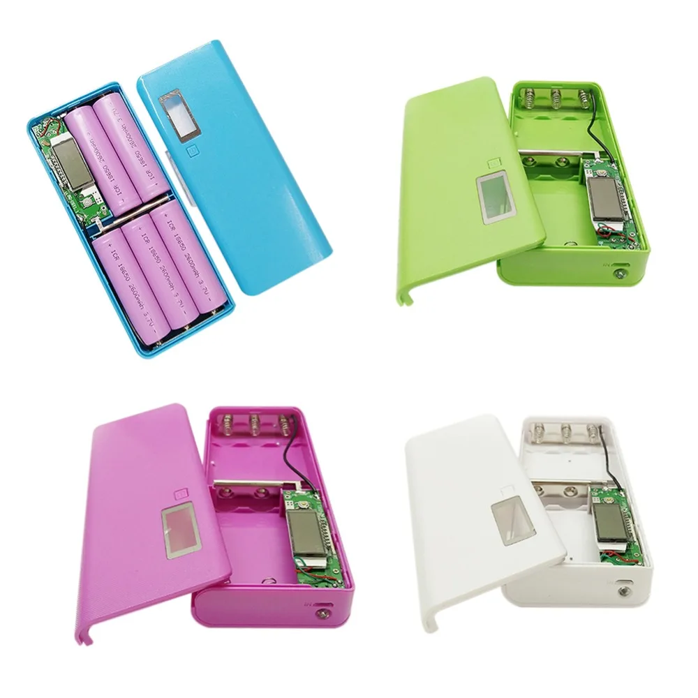 

5x 18650 DIY Battery Bank Portable Battery Shell Box Case DIY KIT Digital LCD Display Powerbank 18650 Protector Case No Battery