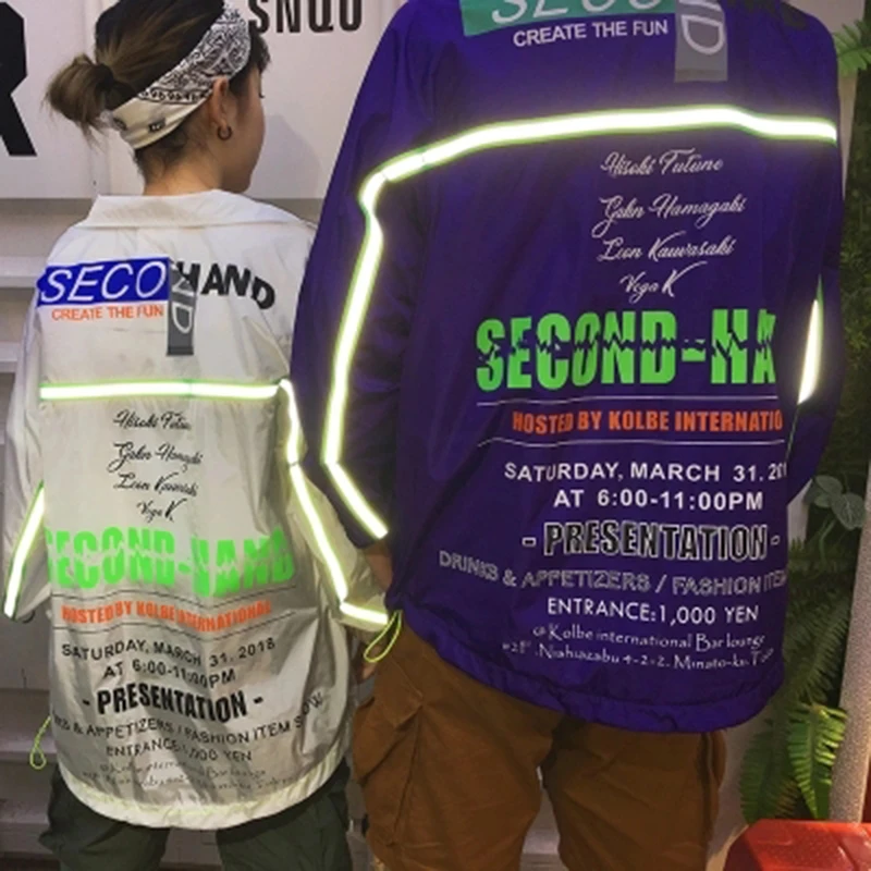 Reflective Bomber Jacket Men Harajuku Hip Hop Streetwear Mens Casual Jackets Patchwork Pilot Windbreaker Jaqueta Masculina 6Jk02