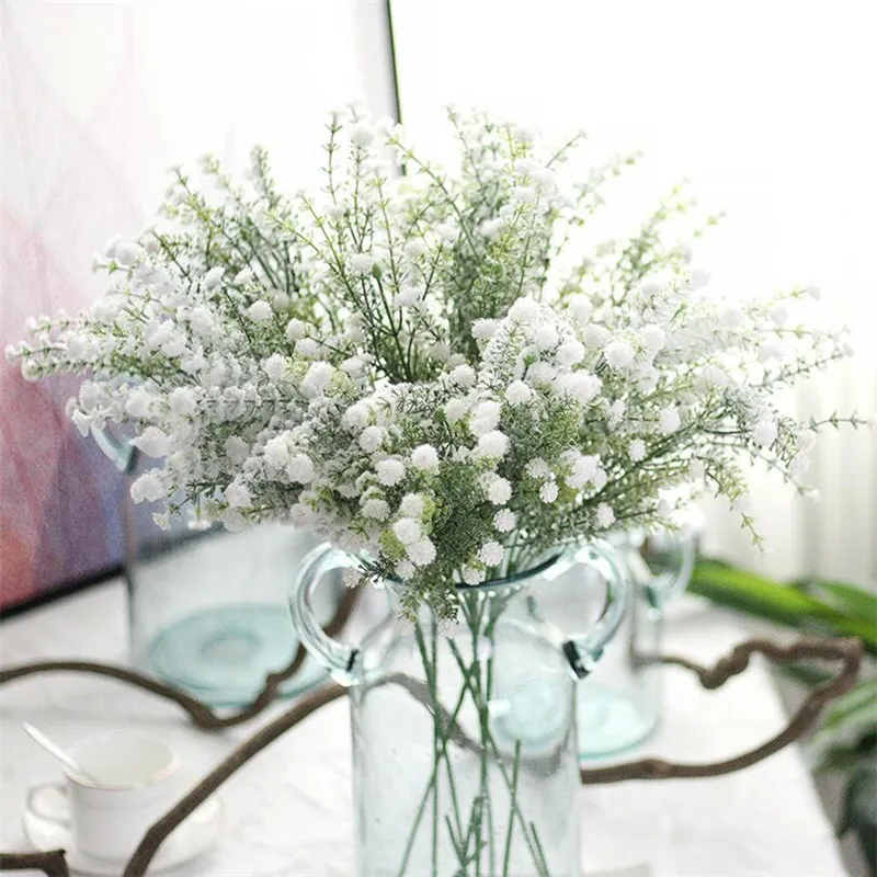 

Flone Artificial Gypsophila Simulation Flowers Branch False Baby's Breath Gypsophila For Wedding Party Birthday DIY Decoration