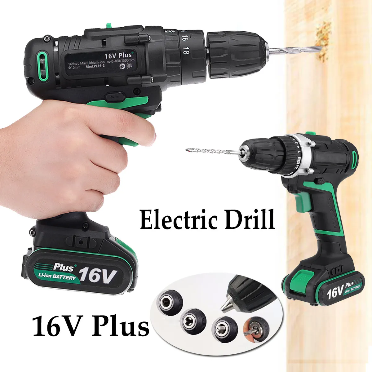 

1500RPM Electric Impact Wrench Electric Drill Screwdriver Cordless Rechargeable Lithium-ion Battery Hand Drill Power Tools