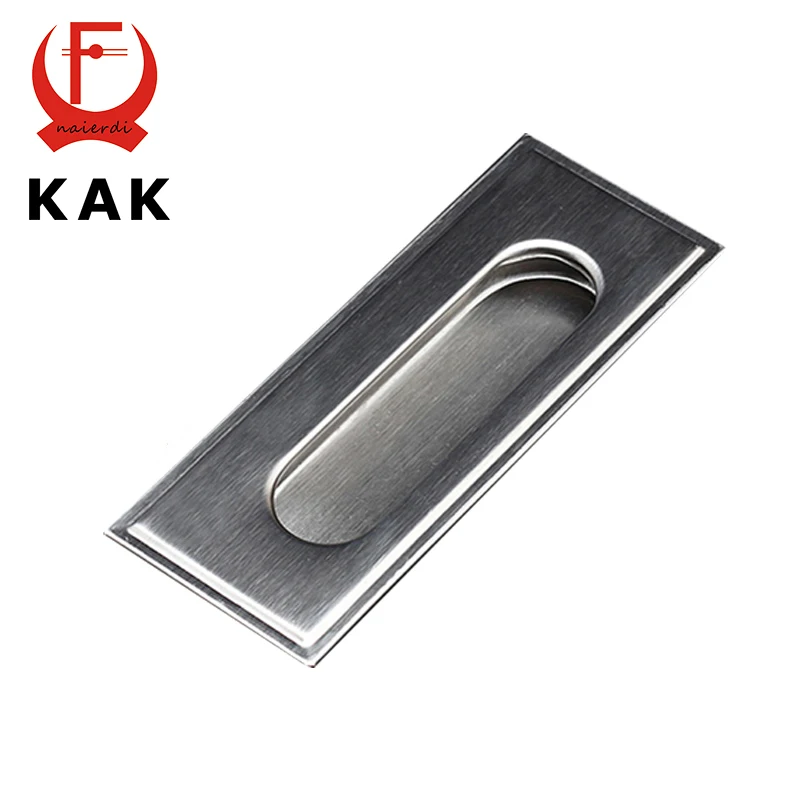 

KAK 96mm Cabinet Hidden Handles Stainless Steel Invisible Handle Circle Drawer Wardrobe Knobs With Screws For Furniture Hardware