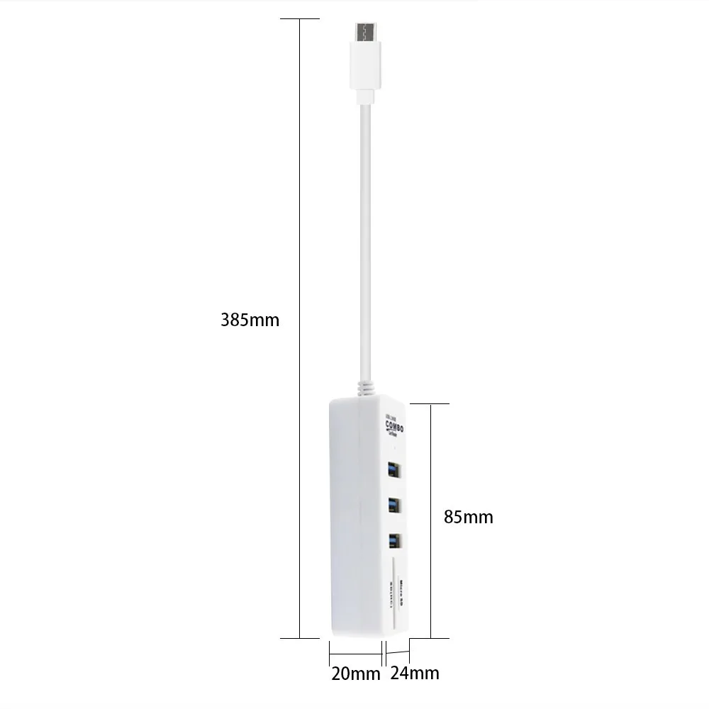 USB 3.0 Type C COMBO Multi Hub 3.5 To 3 Ports Multi Card Reader Sd/Cf/C Type Micro Usb Otg Splitter Adapter For Computer Phone 