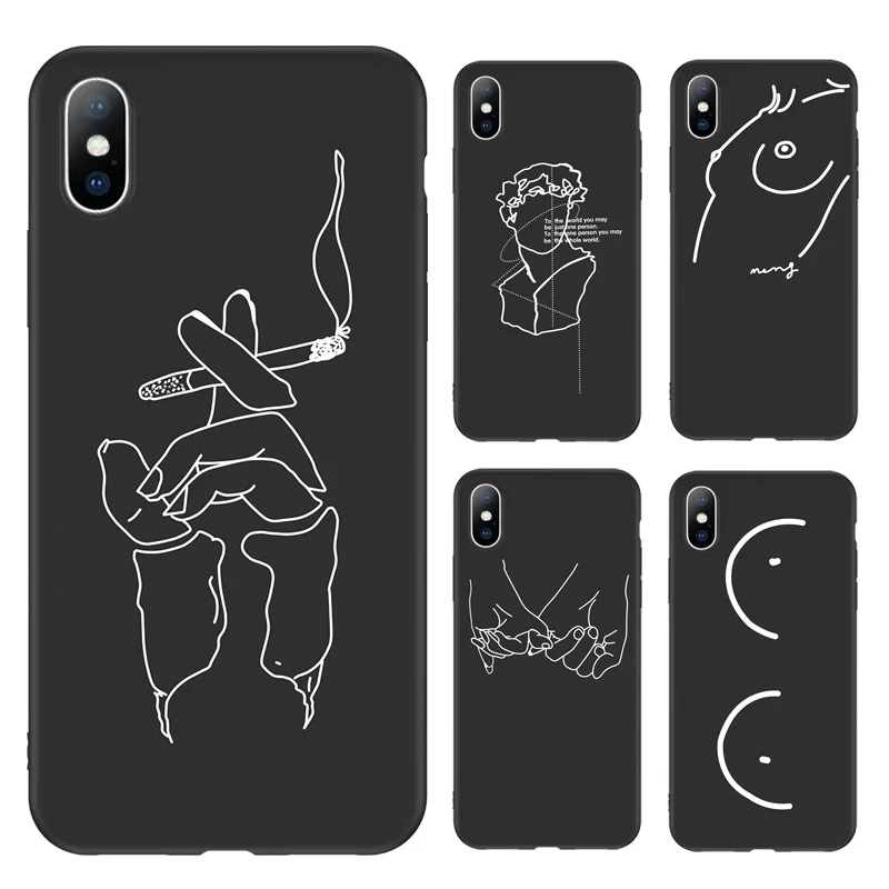 Ottwn Art чехол для телефона с абстрактными линиями iPhone 11 Pro Max X XS XR Xs мягкие чехлы из