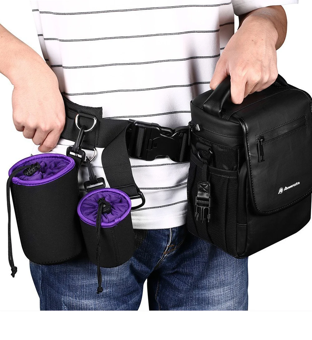 Adjustable Black Waist Strap DSLR Camera Waist Belt Nylon Functional Lens Bag Buckle for Camera Strap (1)