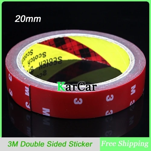 3M Tape 20mm Double Sided Sticker Acrylic Foam Adhesive, Car Interior