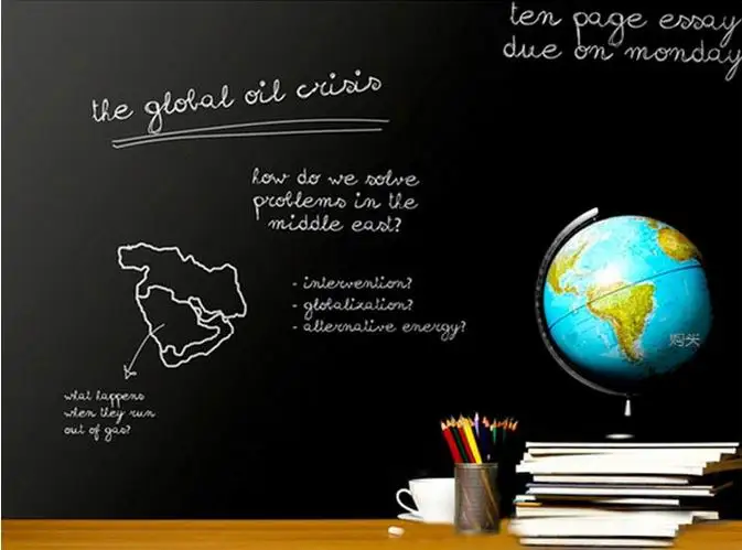 Günstig 60x200 cm Kreide Bord Tafelaufkleber Abnehmbare Vinyl Ziehen Dekor Wandtattoo Kunst Tafel Wandaufkleber Für Kinder zimmer