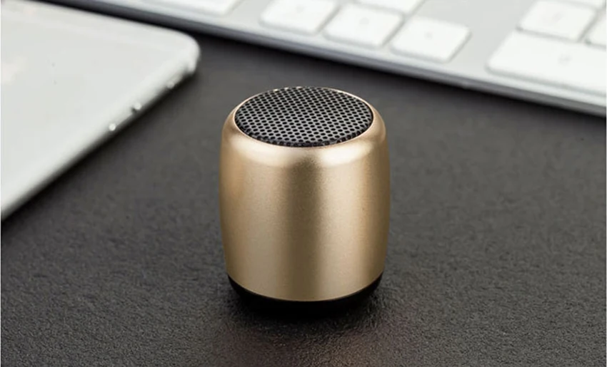 Aimitek Mini Wireless Speaker Small Pocket Size gold-14