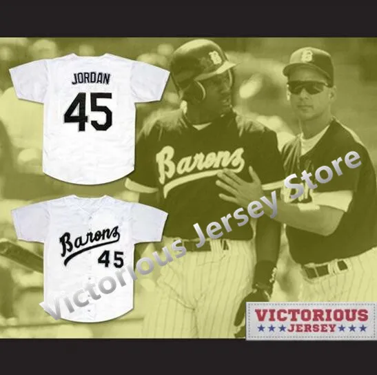 

Minanser Michael Jordan #45 Birmingham Barons Baseball Jersey Stitch Sewn New Men