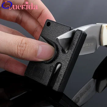 

2Pcs/Set Mini Portable Knife Sharpener Quick Sharpener Professional Fast 2 Stages Sharpener Knife Grinder Non-Slip Safety Tool