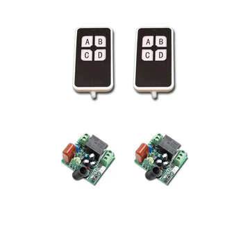 

New Product Mini Size Wireless Remote Control Switch Relay Receiverand Transmitter with 4Buttons AC220V