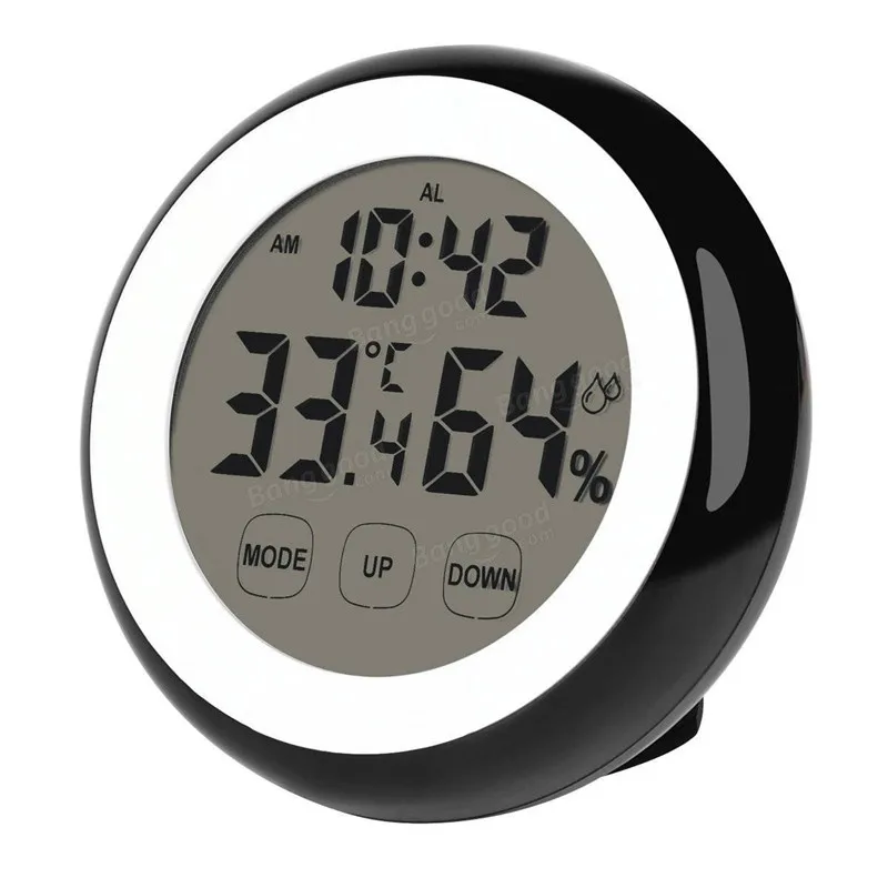 

High Quality Smart Mini Indoor Temperature Humidity Monitor Digital Hygrometer Thermometer Touch Screen With LCD Display