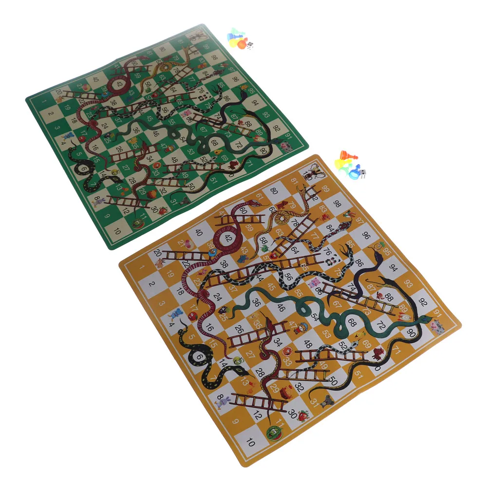 

1Pc Portable Snakes And Ladders Puzzle Game Preschool Training Birthday Gift Educational Folding Snake Chess Toys For Children
