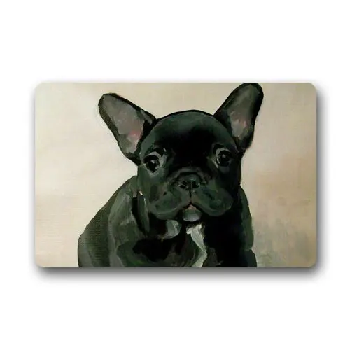 WARMTOUR Door Mats Custom French Bulldog Door Mat Rug Indoor