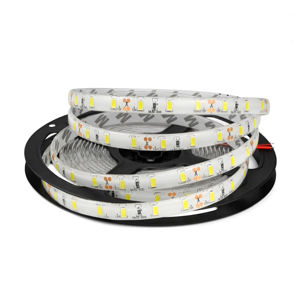 5M DC 12V LED Strip Light 5630 SMD LED Ribbon Diode Tape Flexible Bar