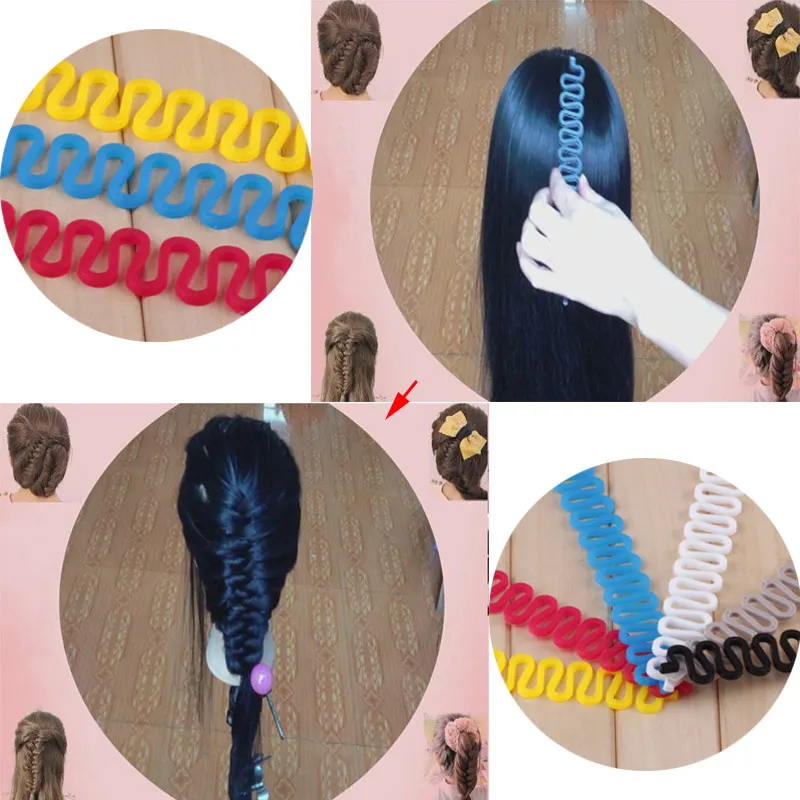 6 Colors Fashion Hair Braiding Braider Tool Roller With Magic Hair Twist Styling Bun Maker 88 SK88