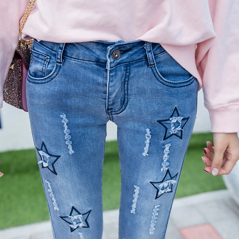 skinny jeans with stars