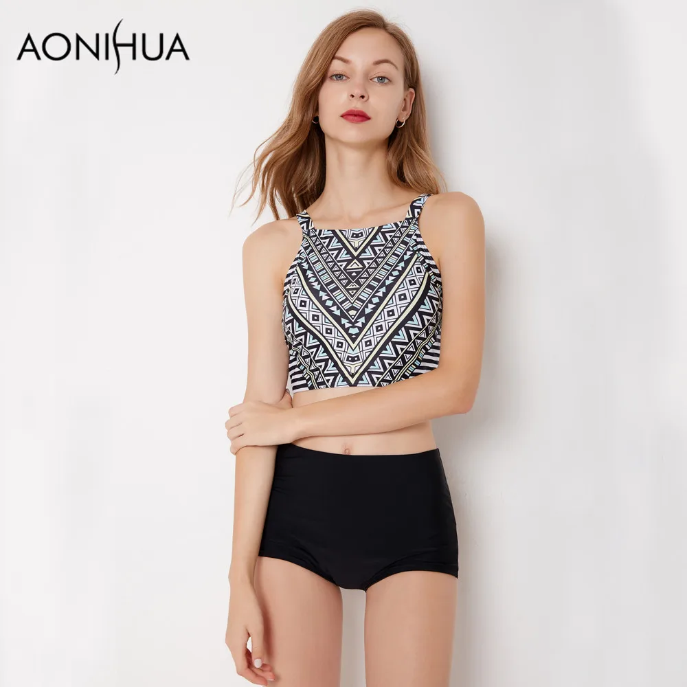 AONIHUA набор бикини с принтом 2018 геометрический этнический женский летний пляжный