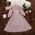2019 spring new women O-neck lantern sleeve tassels chiffon stitching velvet long dress female elegant waist A-line dresses