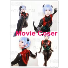 Película Coser-100 Altamente Restaurar Ray de Alta Calidad EVA Evangelion Rei Ayanami Cosplay Negro Traje Traje de Spandex