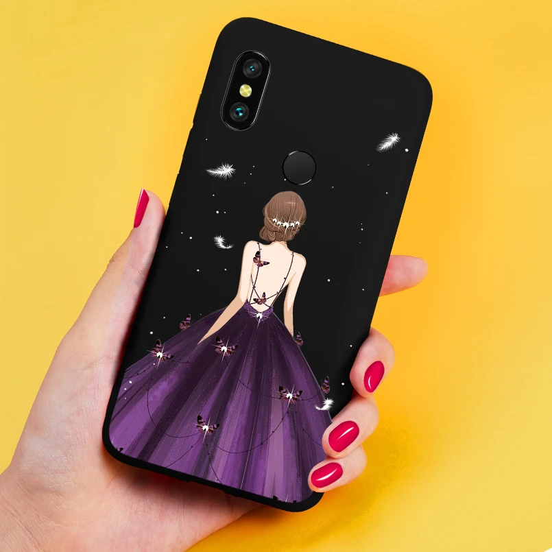 

ASINA Silicone Case For Xiaomi Redmi Note 6 Pro Case Luxury 3D Relief Dress Cover Shockproof Bumper For Redmi 4x Note 4x Note 5