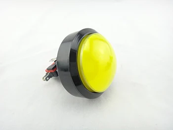 60 мм Подсветка для арок Push Button12v светодиодный круглая кнопка Mulitcade для аркадных машин 7 цветов - Цвет: Цвет: желтый