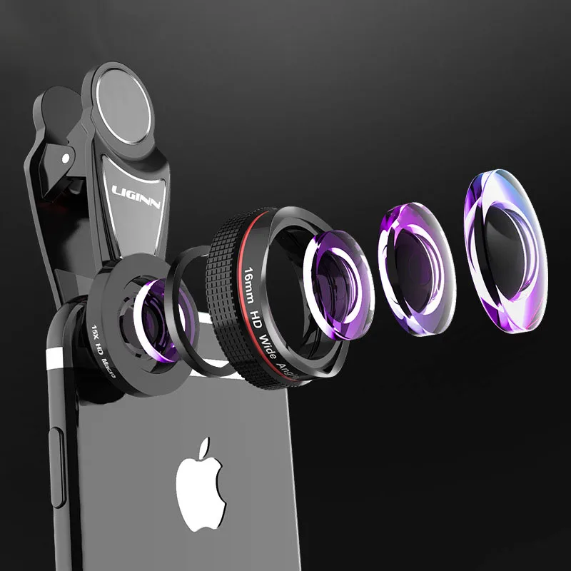 LIGINN мобильный телефон Объективы для фотоаппаратов HD 16 мм широкий формат 15X макро
