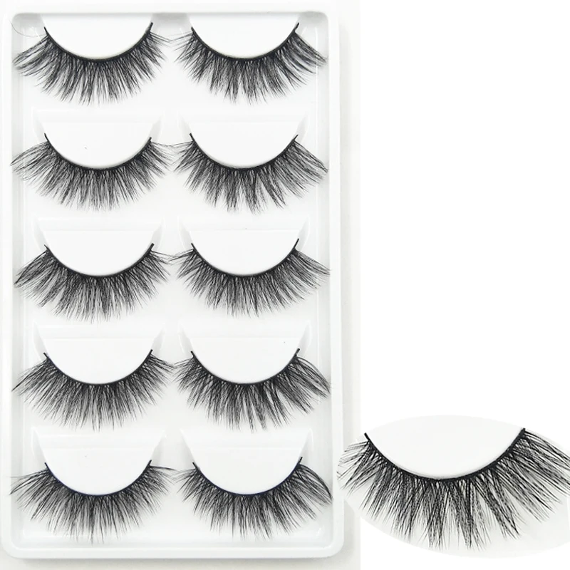 YOKPN Pure Hand Made Natural Fake Lashes Eye Tail Elongated Eye Lashes