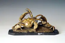 Bronze crab statues art craft birthday gift home decor brass crabs sculpture