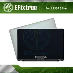 Efixtree серебристый для Apple Macbook retina 12 "A1534 2015 2016 2017 светодиодный ЖК-дисплей с крышкой EMC 3099 2991 2746