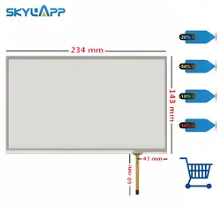 Skylarpu 10,1 дюймов 4 резистивный Сенсорный экран 234 мм * 143 мм планшета стеклянная панель Бесплатная доставка
