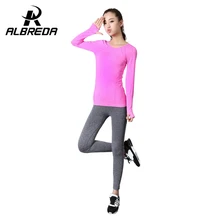 RODEX Yoga Shirt Women Gym Sports Fitness Women Running Clothes For Women Solid Long Sleeve Spring Autumn Base Shirt Fitness