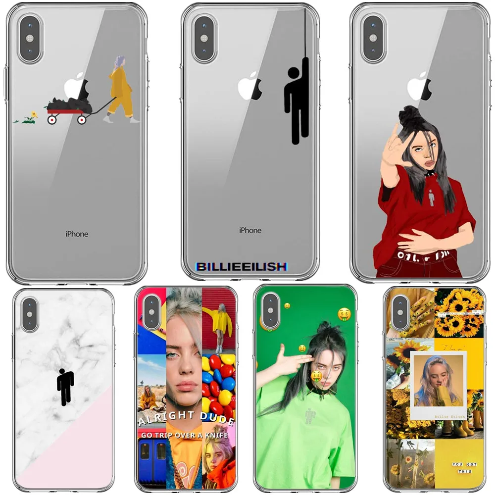 

Billie eilish rainbow blohsh Ocean Eyes Clear Soft Back Cover Phone Case For iPhone 11 Pro Max X 5 5S SE 6 6S 7 8 Plus XR XS MAX