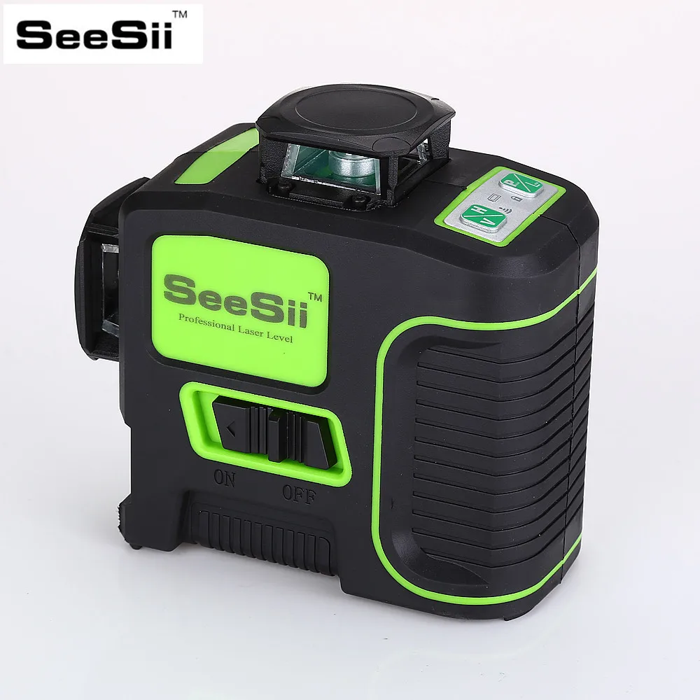 

12Lines 3D Laser Level Self-Leveling Cross Horizontal 360 Vertical Green Lasers Receiver Beam Line Livella Levels