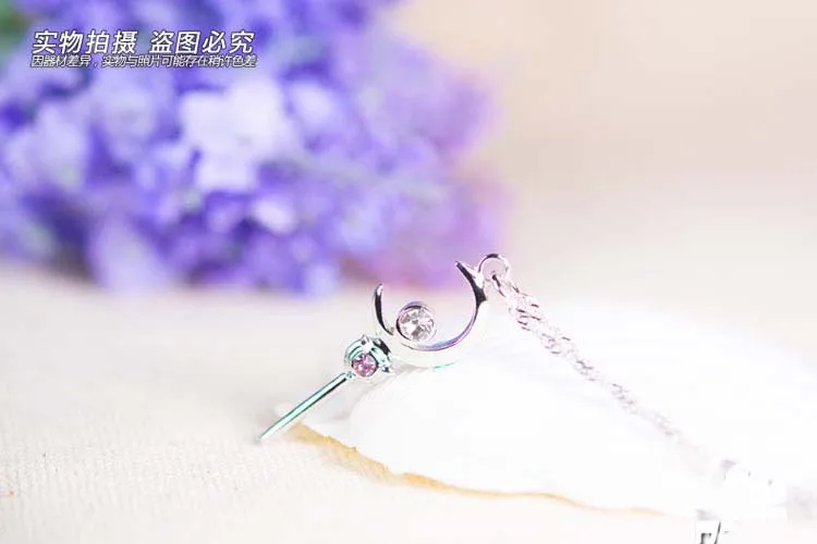 

Women jewelry Sailor Moon necklace star necklace, sterling silver 925 ,japan necklaces,