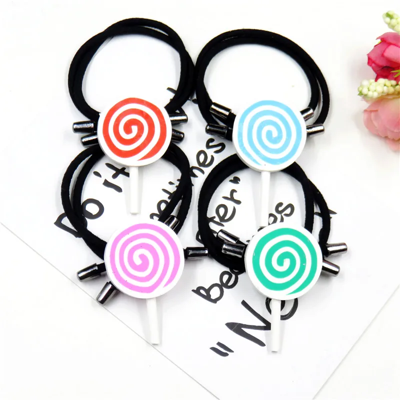 

1PCS Swirl Lollipop Elastic Hair Bands For Girls Chinese Style Clip Headband Scrunchy Hairpin Kids Hair Accessories For Women