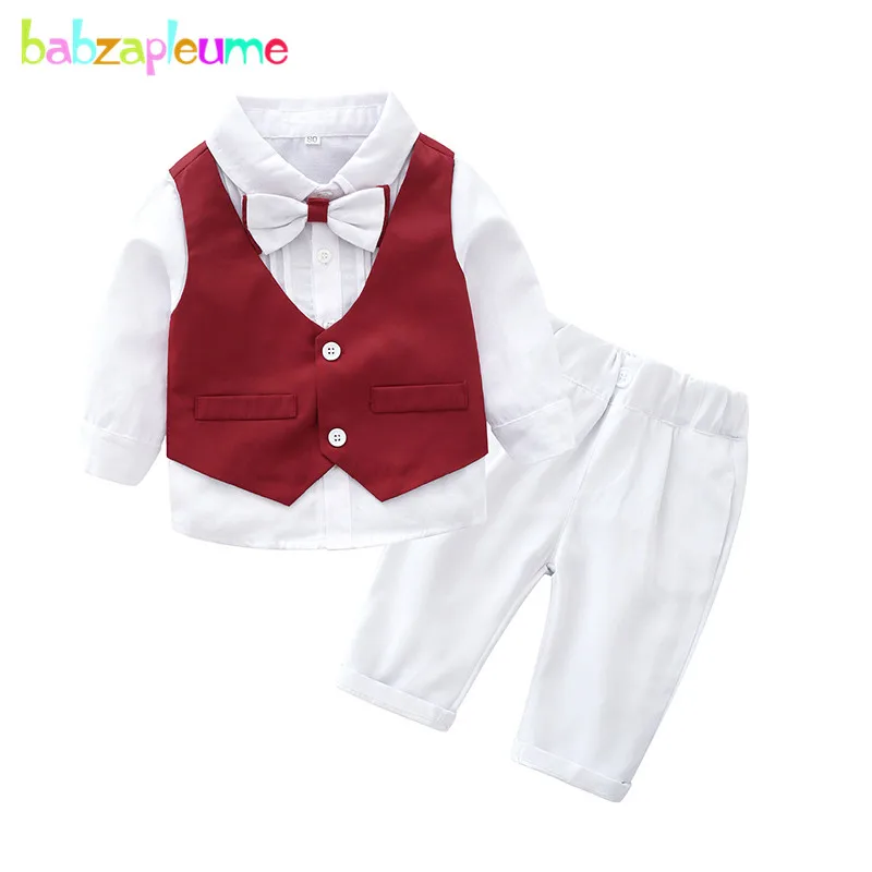 3Piece Sets Spring Fall Kids Fashion 2018 Gentleman Vest+Shirt+Pants