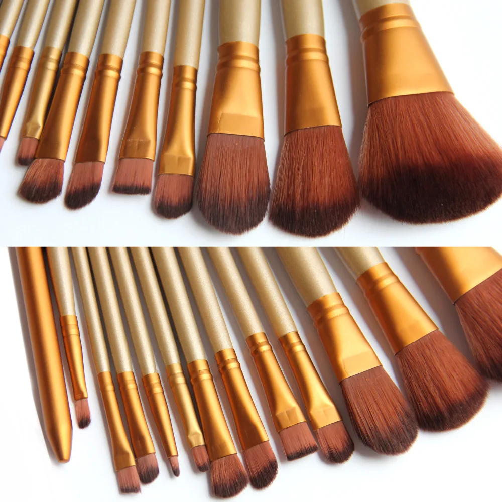 12pcs Newest Makeup Brushes Kits Blushesr Eye Shadow Lip Palette Cosmetic Brushes Make up Brush Tools with Metal Case (62)