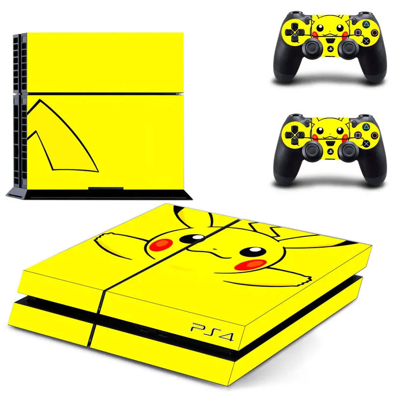 Виниловая наклейка для кожи Pokemon GO Pikachu PS4 консоли Sony Playstation 4 и 2 контроллера