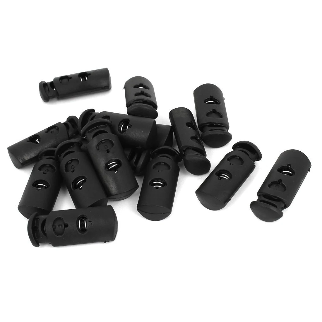 HOT Luggage Backpack Toggle Drawstring Stop Cord Locks 15 Pcs Blackin