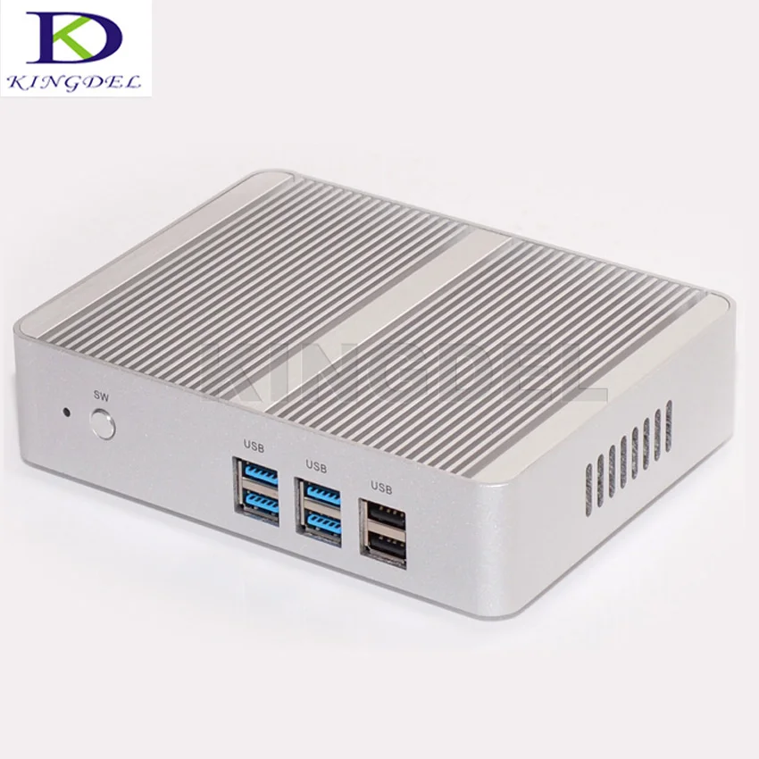 Fanless Dual LAN Micro PC Win 10 Intel Celeron n3150 4 ядра до 2.08 ГГц Dual NIC HDMI HTPC небольшой компьютер