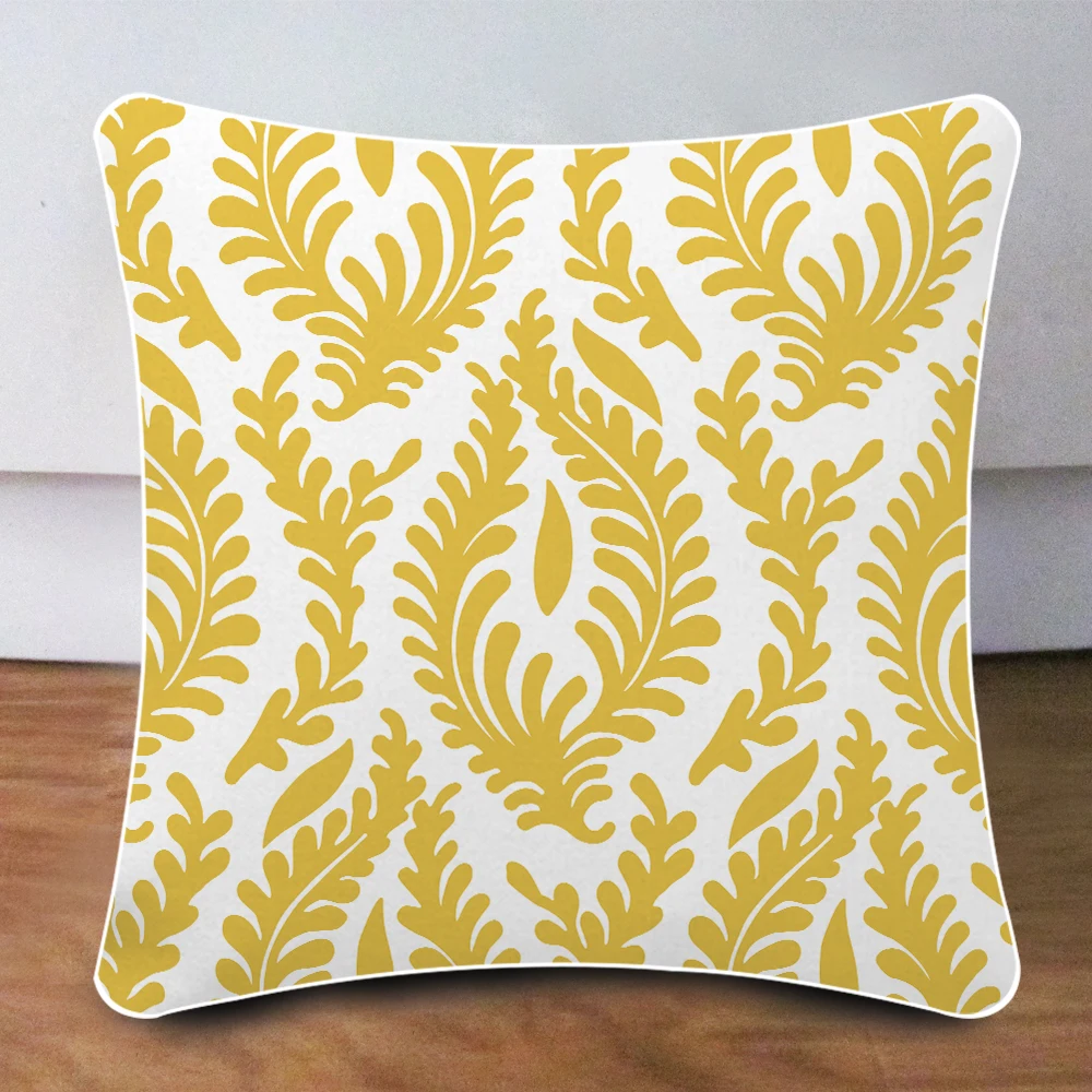 Unique Yellow Color Throw Pillow Covers Personalized Cushion Cover