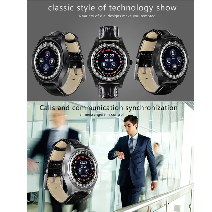 Volemer Smart Watch R68 Leather Wrist Men Bluetooth Outdoor Sport Smartwatch Sleep Tracker Call Reminder Watches IOS & Android (3)
