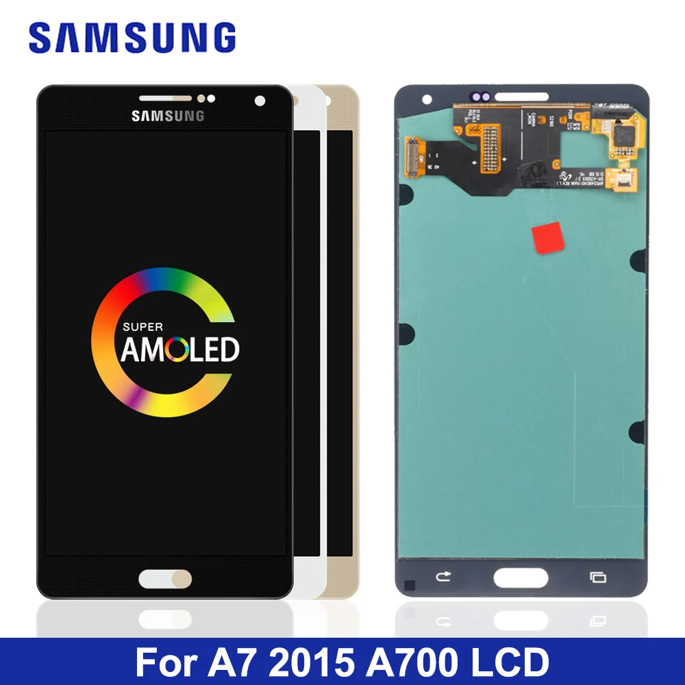 

5.5" Super AMOLEDLCD For SAMSUNG Galaxy A700 LCD Touch Screen Digitizer For SAMSUNG A7 2015 A700H A700F A700S A700K Display