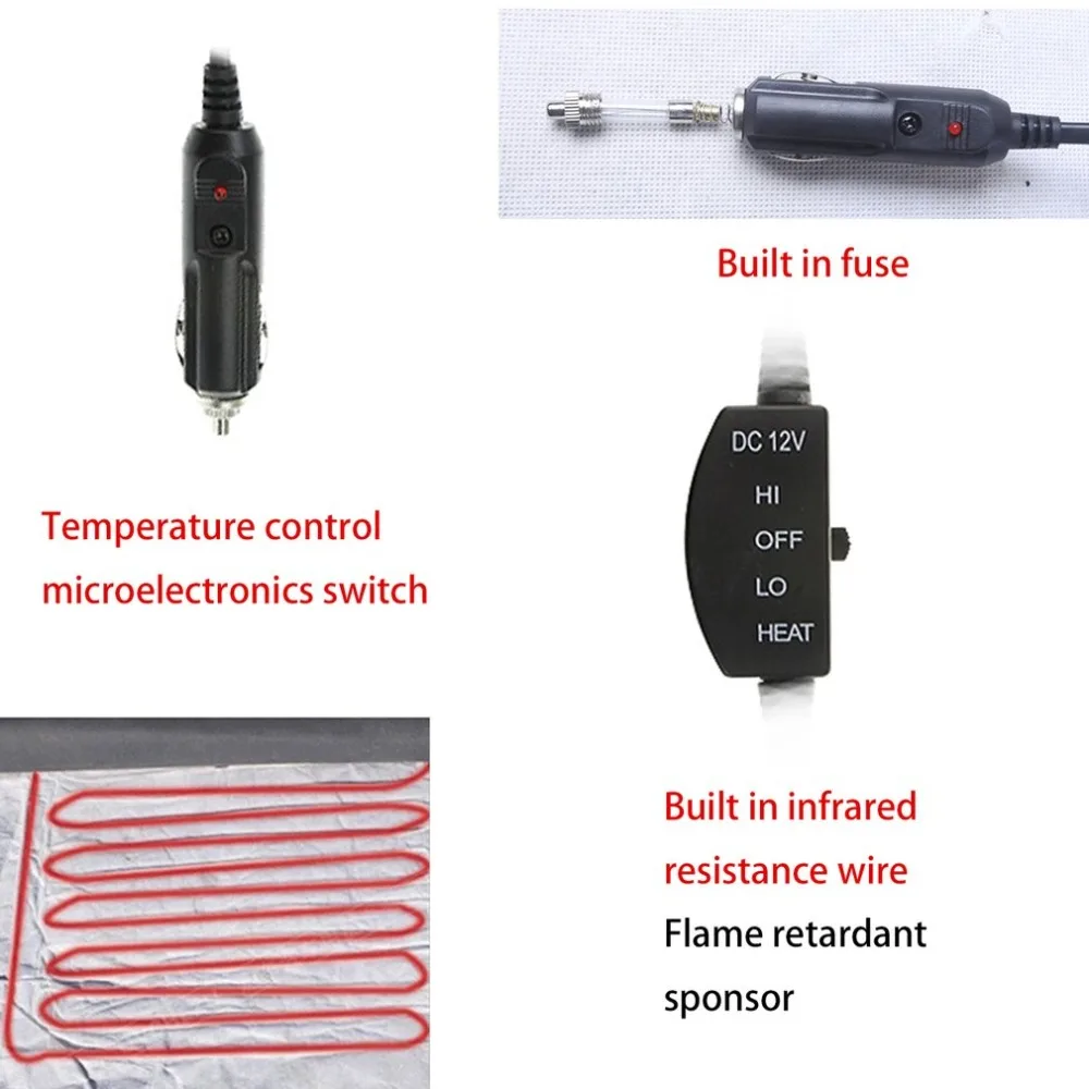 Автомобильное кресло с подогревом 12 в переднее сиденье Подогреватель Авто зима теплая подушка переносные автомобильные аксессуары