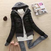 Пальто и куртки, новинка, Осень-зима, женское облегающее трикотажное пальто с капюшоном, женское хлопковое Стеганое пальто, свитер, куртка, M-XL, AYUNSUE CP0187