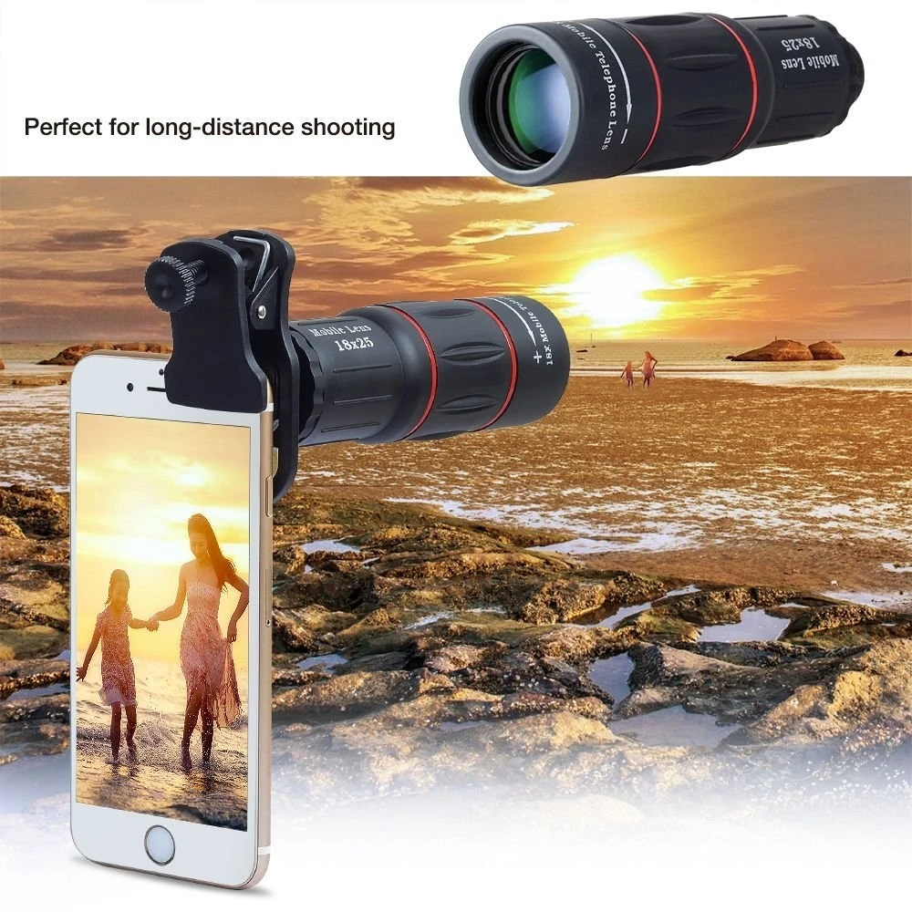 Универсальный телескопический оптический зум 18X фотообъектив для смартфонов iPhone