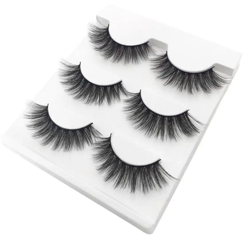

3 Pair Luxury 3D False Lashes Long think Fluffy Strip Eyelashes Long Natural Party 2U0810