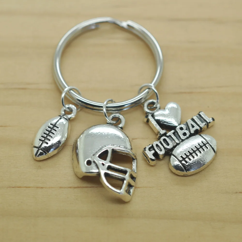 12pcs Football Charm keychain, Football Player Football Fan Gift