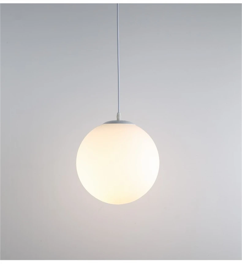 Стекло мяч простой современный hanglamp для Домашний декор Nordic Крытый светильники, Подвесная лампа Лофт гостиная Led открытый подвесные