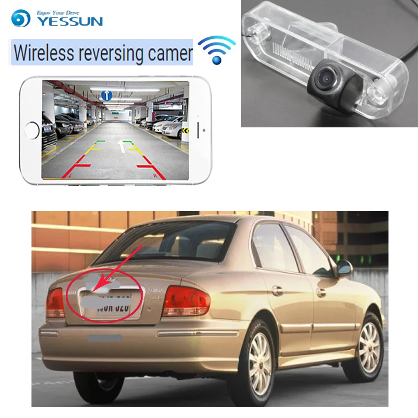 wireless  Rear View Camera For Hyundai EF Sonata 1998~2006 HD Backup Parking Camera Reverse  WIFI  Camera